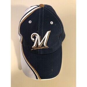 MLB Milwaukee Brewers Hat Cap Twins Enterprises Excellent Cond. Tri-color